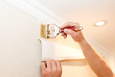 Pose de papier peint à Lapenty — revêtements muraux et toiles de verre